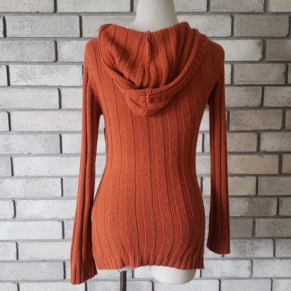 ArizonaJeanCo (S/Ch) Burnt Orange Hooded Sweater - Picture 3 of 4